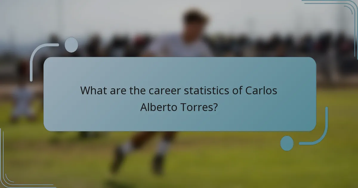 What are the career statistics of Carlos Alberto Torres?